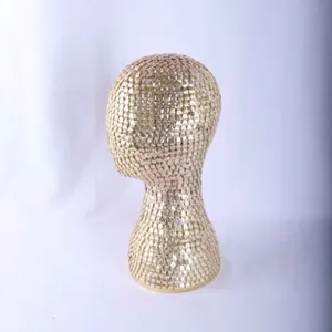 wholesale wig display doll men male gold head mannequin for display
