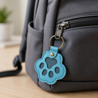 Porte-clés en cuir en forme de patte pour animaux de compagnie, pour conserver la fourrure de chat et de chien, souvenir pour animaux de compagnie, vente chaude