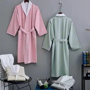 Jubah mandi Satin desain baru, jubah mandi Hotel bulu domba mewah