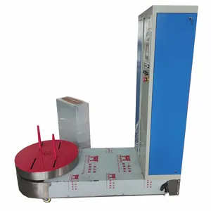 Airport Luggage case wrapping machine with stretch film packing