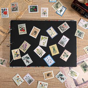 Autocollants de timbres-poste vintage pour scrapbooking, autocollants botaniques, timbres vintage, timbres rétro pour carnets, bricolage et artisanat - Product Image 6