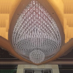 Lustre en verre ovale de chaîne en cristal personnalisé pour <span class=keywords><strong>Villa</strong></span> Hotel Lobby - Product Image 4