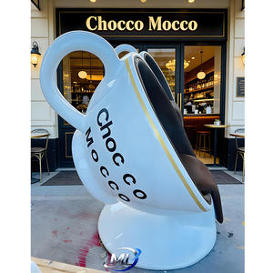 Creative Modern Coffee Cup-Shaped Chairs Stools for Home Furniture Dining Cafes Restaurants & Hotels-Fiberglass Construction - Product Image 1