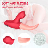 Vibrateurs Réalistes Effet Lèche-Langue et Succion, Jouets Sexuels pour Femme, Stimulateur Clitoridien Point G, Jouets Sexuels pour la Masturbation Féminine - Offre Spéciale