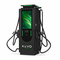 KEVO OCPP Smart EV DC Fast Charger 60kW 150kW Stasiun Pengisian Daya Luar Ruangan Komersial Baru CCS1 CCS2 CHAdeMO GB/T Solusi Armada EV