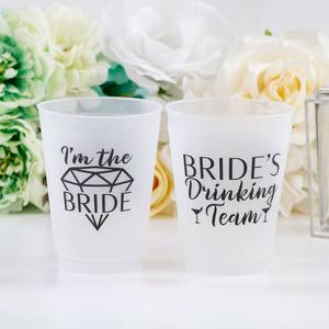 Most Popular Wedding <strong>Party</strong> Cups 16OZ Plastic Frosty Cups 480ML Large Bridesmaids Stadium Cups For Birthday Picnic,wedding