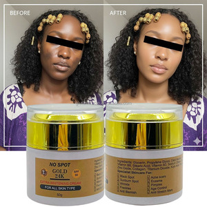 Crème Visage Éclaircissante Extra Forte 24K Or Sans Taches SPF 50 pour Taches Noires, Cicatrices d'Acné, Coups de Soleil, Eczéma, Rides – Embellissante et Renouvelante (OEM) - Product Image 1