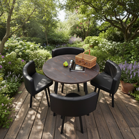 Meubles de salle à manger ronds en bois simples et élégants, design moderne pour les hôtels et les salons