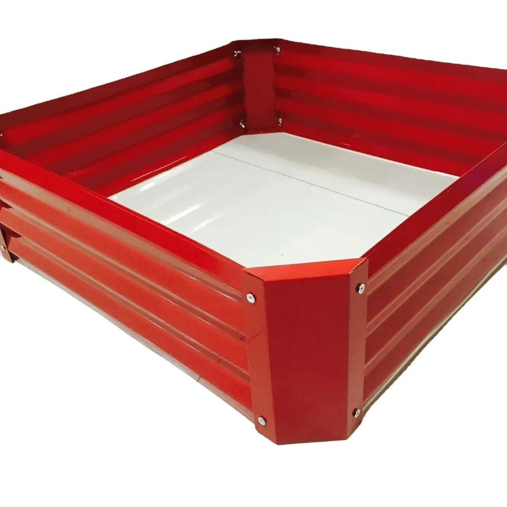 Комплект для садовой кровати из оцинкованной стали, прямоугольный 48 дюймов для растений и овощей, 12 дюймов в глубину