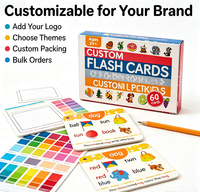 Jeu de cartes éducatives personnalisées 30 pièces, imprimées en quatre couleurs, pour l'école, cartes d'apprentissage cognitif des mathématiques pour enfants
