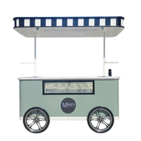 Chariot mobile pour boissons, desserts et glaces congelées à usage commercial