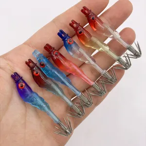 5cm/1.5g Sea Fishing Octopus Tubular Bait Hook Japan Blowing Tube Volume Squid Jig Ultraviolet Blowing Tube Artifact Shrimp