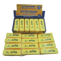 Jouets Squishy : Bâton anti-stress souple en forme de beurre, jouet à presser anti-stress en forme de bâton de fromage à mémoire de forme, très populaire
