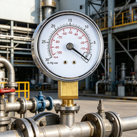 ZHONGXIN 2.5" (63mm) Full 316 Stainless Steel Vacuum Gauge 1.0% Accuracy Customizable NPT Thread Manometer CE Certified for