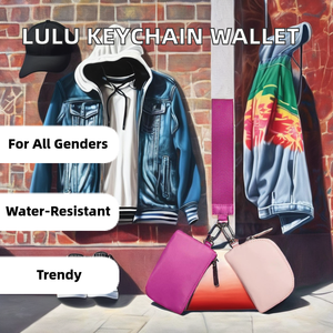 Portefeuille double de luxe pour créateur, avec fermeture éclair, couleur citron, porte-cartes, bracelet, porte-clés, double pochette, porte-monnaie en polyester - Product Image 6