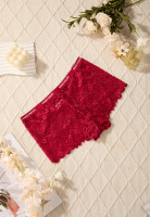 En stock – Lot de 6 culottes sexy en dentelle transparente pour femme, avec imprimé lettres, style boxer et shorty