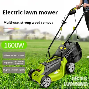 Tondeuse à gazon <span class=keywords><strong>électrique</strong></span> puissante de 1600 W, type à pousser à la main, désherbeur domestique - Product Image 3