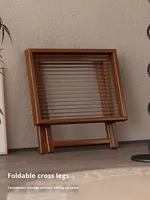 Table basse pliable en bambou, meuble de salon, chambre à coucher, balcon, étagère de rangement, usage domestique, style rétro