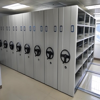 Armoire de classement mobile en acier, rangement d'archives, armoire à dossiers compacte et mobile, personnalisée pour les écoles et les bibliothèques