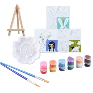 Bộ Tranh <span class=keywords><strong>canvas</strong></span> Mini kéo dài 10x15cm với sơn acrylic và cọ cho trẻ em in sẵn Tranh in vải - Product Image 2