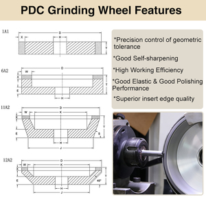 Vitrified trái phiếu kim cương <span class=keywords><strong>CBN</strong></span> Mài bánh xe cup Wheel cho mài PCD cắt Mẹo khoan lưỡi PCD reamers - Product Image 3