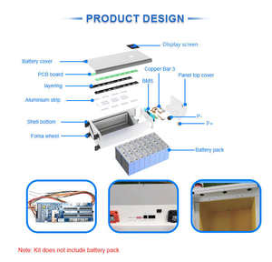 Caja Metálica Vacía para Baterías de Litio Hierro Fosfato (LiFePO4) de 16/14 celdas, 48V/51.2V, para Sistemas de Energía Solar Doméstica, Disponible en Stock en la UE - Product Image 6