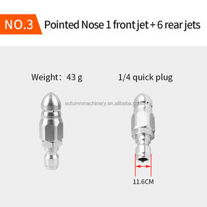3 cái vòi phun nước cống vòi phun quay 1/4 inch vòi rửa áp lực nhanh chóng + Kết nối - Product Image 4