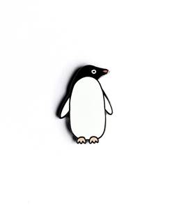 Broche de Metal Simple de alta calidad con patrón de Color blanco y negro, alfileres de solapa de animales a la moda, alfiler de esmalte suave Duro Personalizado, pingüino - Product Image 6