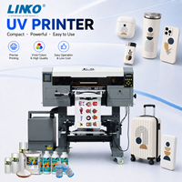 Mesin Cetak Digital Inkjet UV DTF Harga Pabrik LINKO dengan Print Head I3200 untuk Cetak Stiker di Cangkir, Koper, dll.