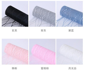 Hot bán 50cm * 5Y cán lưới <span class=keywords><strong>polyester</strong></span> hoa giấy gói cho hoa bó hoa bao bì - Product Image 5
