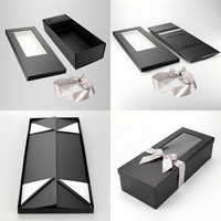 Scatola Rettangolare per Fiori con Coperchio Trasparente, Scatola Pieghevole in Cartone per Bouquet da Sposa, Regalo, Forniture per Fioristi all'Ingrosso