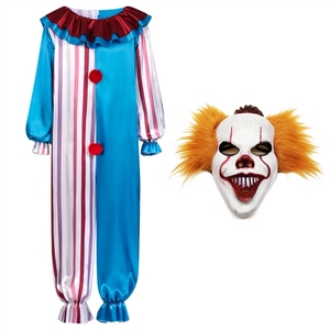 <span class=keywords><strong>Disfraz</strong></span> <span class=keywords><strong>de</strong></span> <span class=keywords><strong>Payaso</strong></span> <span class=keywords><strong>Asesino</strong></span> Transfronterizo para Adultos, Halloween, Espectáculo, Carnaval, para Hombre y Mujer, Talla S - Product Image 4