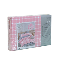 Vente flash Ensemble de housse de couette de luxe 4 pièces Ensemble de literie taille King Ensemble de draps en microfibre Housse de couette