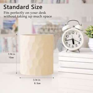 Silicone Pen Holder Cylindrical Cosmetic Storage Pink White Makeup Organizer Eco-Friendly Desk <b>Stationery</b> Container - Product Image 2