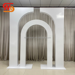 SMOOTH Factory Direct Supply White Metal Arch <b>Backdrop</b> for <b>Wedding</b> Party Ceremony Welcome Area - Product Image 3