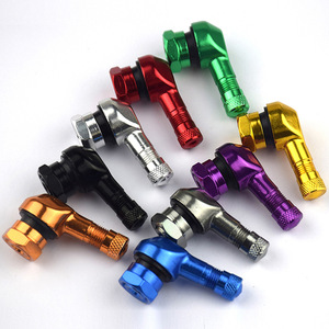 Paquete <span class=keywords><strong>de</strong></span> 2 Válvulas <span class=keywords><strong>de</strong></span> Neumáticos Modificadas CNC para Motocicleta y Bicicleta Eléctrica, <span class=keywords><strong>de</strong></span> Aleación <span class=keywords><strong>de</strong></span> Aluminio, a Prueba <span class=keywords><strong>de</strong></span> Fugas, Coloridas, Modelo TV25AL OLIVER - Product Image 1