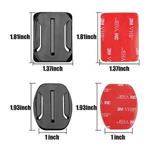 Takenoken-Autocollants adhésifs plats incurvés pour casque <span class=keywords><strong>Go</strong></span> <span class=keywords><strong>Pro</strong></span> avec ensemble de coussinets adhésifs <span class=keywords><strong>3M</strong></span>-Accessoires de caméra d'action et de sport - Product Image 3
