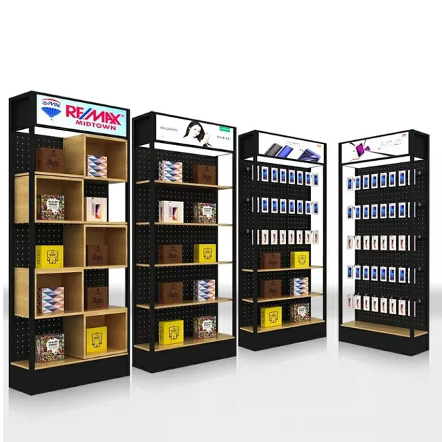 Mobile Power Phone Data Cable Charger Headphone Electronics and Gadget Accessories Display Rack Metal Stand Cabinet
