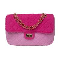 Sac bandoulière matelassé en tissu éponge 2026 pour femme, avec chaîne dorée, style de luxe, sac à main pour le quotidien et les soirées