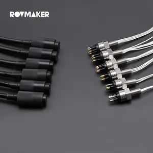 Rovmaker 可插拔湿电缆线机器人水下连接器 IP68 Ip69 5 引脚 Ip68 水下电缆连接器