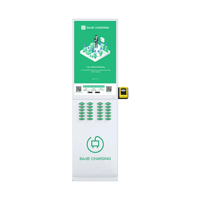 Neues Produkt Kiosk mit 24 Steckplätzen und 24 Power Bank Einfach zu mieten eine Power Bank mit Kartenleser Schnelle Miete und schnelle Rückkehr für Cafe Bar
