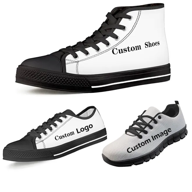 फैक्टरी थोक MOQ 1 PCS कस्टम जूते पुरुषों आकस्मिक चलने स्नीकर्स काले जूते आकार 35-45 Chaussures homme चलने शैली जूते