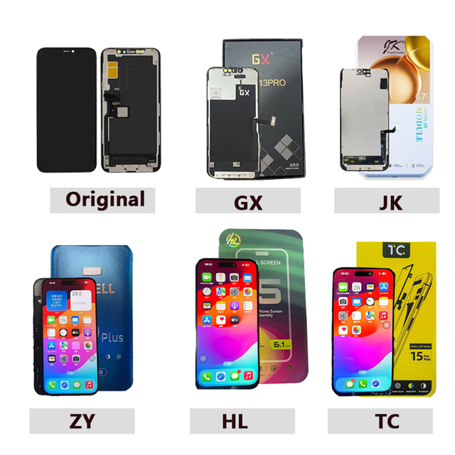 Mobile Phone Lcd for Iphone  11 12 13  14  15 Pro Max Screen Replacements Original Oled Incell  Display for Iphone Lcd