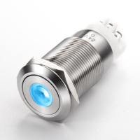 Interrupteur à bouton-poussoir en acier inoxydable et aluminium IP65 10A 1NO/1NC pour ascenseur, système de sécurité médicale, panneau de commande