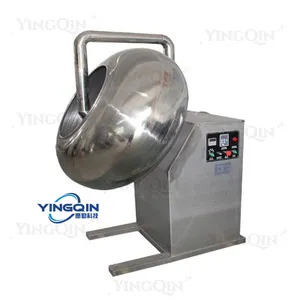 coating tumbler sugar chocolate prices dragee seed nut tablet peanut chocolate film spray owder coating machine in china