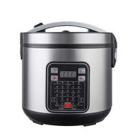 Olla Eléctrica Automática Multifuncional de 4L/5L/6L con Recubrimiento Antiadherente de Grado Alimenticio, Temporizador Digital Inteligente, para Hotel y Hogar