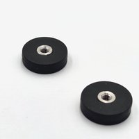 Aimants en néodyme de terres rares 22MM 36MM 66MM 88MM avec trous filetés M4 M6 M8, aimant en pot recouvert de caoutchouc avec filetage interne