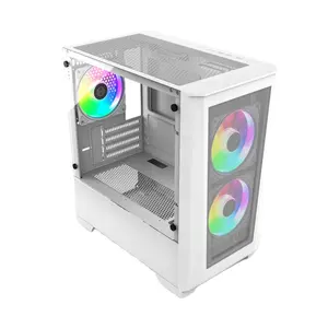 White Transparent SPCC MATX Computer Case Gaming PC CASE