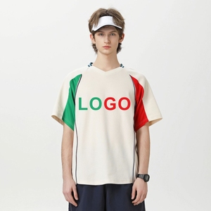 <span class=keywords><strong>T</strong></span>-<span class=keywords><strong>shirt</strong></span> pour <span class=keywords><strong>homme</strong></span> de haute qualité à <span class=keywords><strong>col</strong></span> en <span class=keywords><strong>V</strong></span>, personnalisable, imprimé à l'écran, unisexe, bicolore, avec logo - Product Image 1