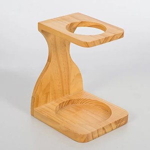 Wooden Coffee Filter Holder Single Hole Drip Coffee Maker <b>Desktop</b> Eco Friendly Bamboo Material <b>Shelf</b> Design - Product Image 1